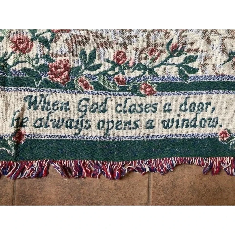 New in Bag God's Window Tapestry Throw Blanket Fringed‎ 30